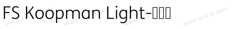 FS Koopman Light字体转换
